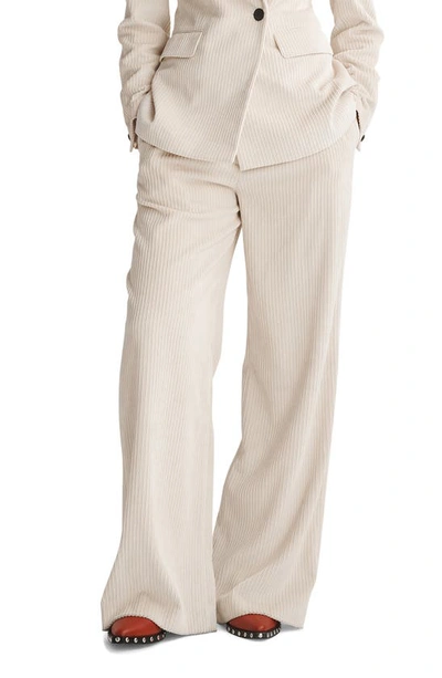 Rag & Bone Bennett Wide-leg Corduroy Pants In Ivory