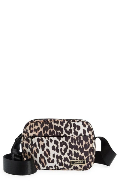 Ganni Multicoloured Leopard Print Cross Body Bag