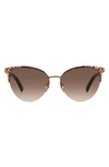 KATE SPADE IZARA 57MM GRADIENT CAT EYE SUNGLASSES