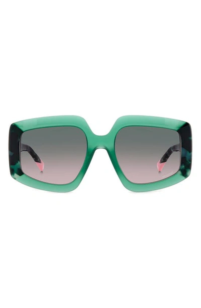 Missoni 54mm Square Sunglasses In Green Pink Havana