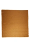 Saint Laurent Grand Carré Silk And Wool-blend Jacquard Scarf In Golden Brown