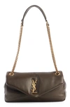 Saint Laurent Calypso Lambskin Leather Shoulder Bag In Brown