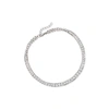 ROSS-SIMONS PRINCESS-CUT CZ TENNIS ANKLET IN STERLING SILVER