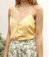 GREYLIN MAJA BUTTON UP TANK IN LEMON