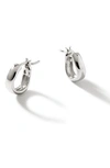 John Hardy Sterling Silver Surf Huggie Hoop Earrings In Silver