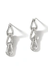 JOHN HARDY SURF PAVÉ DIAMOND LINK DROP EARRINGS