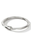 John Hardy Surf Hinged Bangle Bracelet In Silver