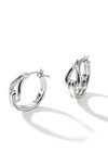 John Hardy Sterling Silver Surf Polished Hoop Earrings In Silver