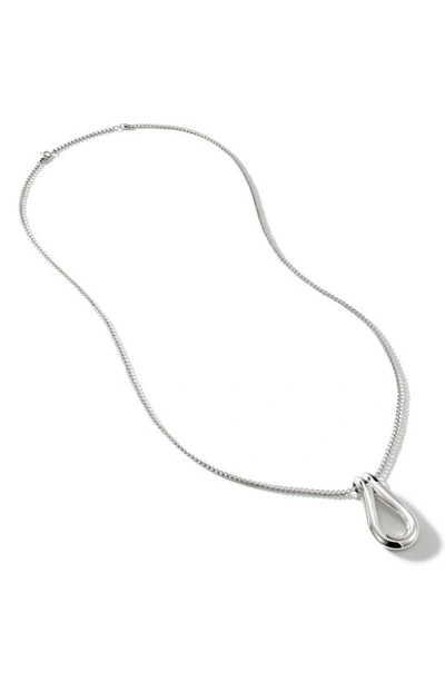 John Hardy Surf Pendant Necklace In Silver