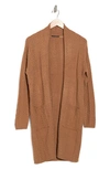 T Tahari Cable Knit Pocket Cardigan In Perfect Camel