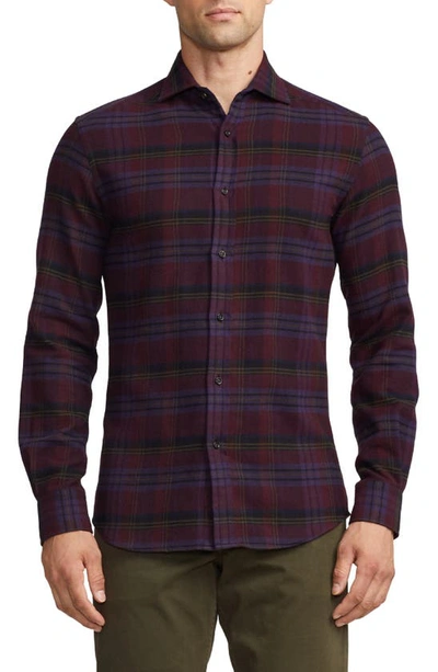 Ralph Lauren Men's Plaid Button-front Flannel Shirt In Burgundy Multi