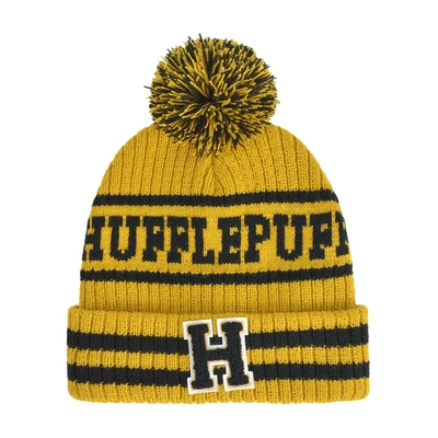 Concept One Harry Potter Hufflepuff Collegiate Pom Cuff Beanie In Yellow