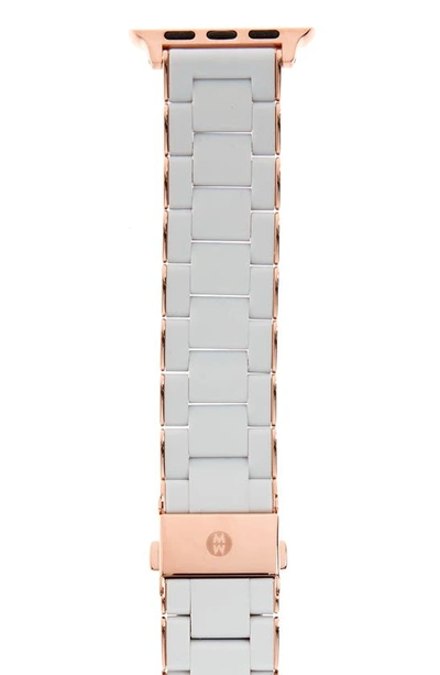Michele Silicone Wrapped Apple Watch® Bracelet Watch Band In Grey