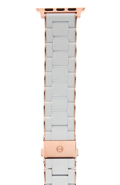 Michele Silicone Wrapped Apple Watch® Bracelet Watch Band In White