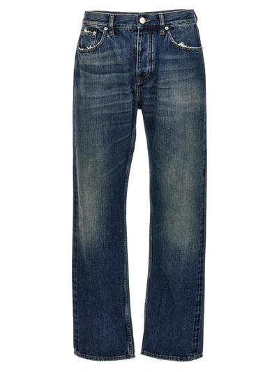 Burberry Harison Straight Leg Denim Jeans In Blue