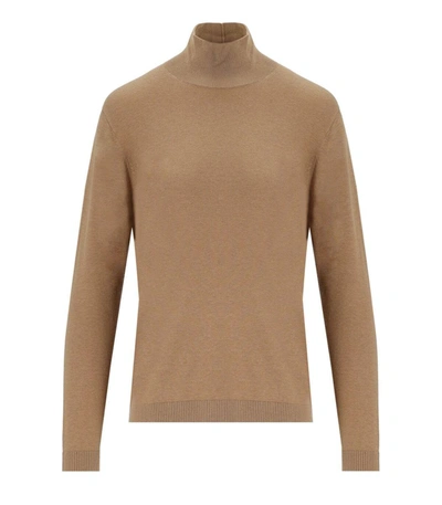 Weekend Max Mara Kiku Camel Turtleneck Jumper In Beige