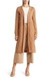 BY DESIGN BY DESIGN ABIGAIL CABLE KNIT LONG CARDIGAN