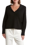 BY DESIGN BY DESIGN MILEY JOHNNY COLLAR PULLOVER SWEATER