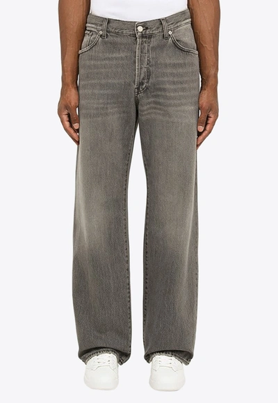 Department 5 Bally Straight-leg Washed Jeans In Gray