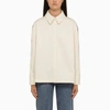 Palm Angels Track Shirt With Side Bands In Beige