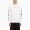 Off-white Off White™ White Long Sleeved T Shirt In Black