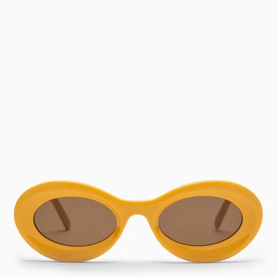 Loewe Oval Framed Sunglasses In Yellow