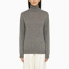 Jil Sander Grey Regular Wool Turtleneck In Grey