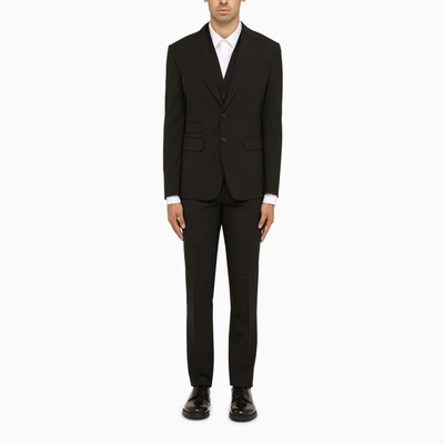 Dsquared2 Single-breasted Pinstripe London Suit In Grey