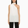 STELLA MCCARTNEY CREAM ASYMMETRIC VISCOSE TOP