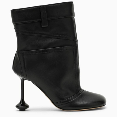 Loewe Toy 90 Leather Ankle Boots In Black