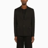 Off-white Strap Relax Black Virgin Wool Jacket In Black