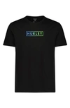 HURLEY BOXED LOGO COTTON GRAPHIC T-SHIRT