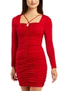 BCX JUNIORS WOMENS KNIT RUCHED BODYCON DRESS