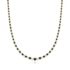 ROSS-SIMONS SAPPHIRE AND DIAMOND TENNIS NECKLACE IN 18KT GOLD OVER STERLING