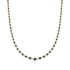Ross-simons Sapphire And Diamond Tennis Necklace In 18kt Gold Over Sterling In Blue