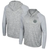 Colosseum Gray Colorado State Rams Cybernetic Raglan Quarter-zip Hooded Top In Gray
