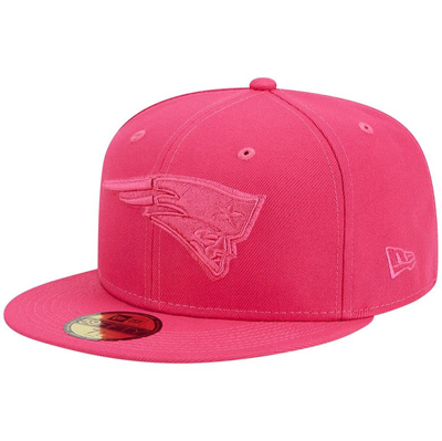 New Era Pink New England Patriots Color Pack 59fifty Fitted Hat