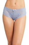 Etam Panama Lace Briefs In Blue Provence