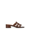 Aquatalia Harla Croco Caged Mule Sandals In Brown