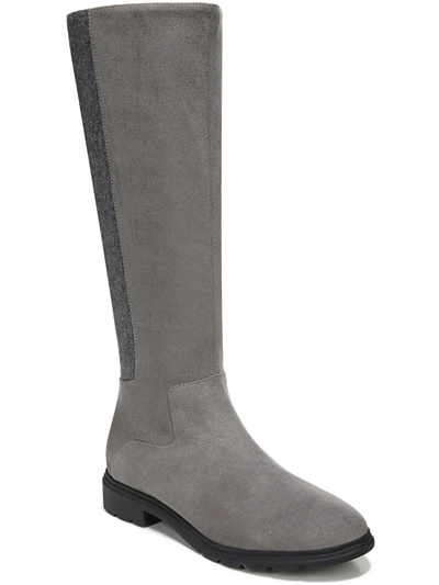 Dr. Scholl's Shoes New Start Womens Faux Suede Wool Blend Knee-high Boots In Grey