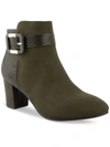 Karen Scott Ivvy Womens Zipper Almond Toe Ankle Boots In Green