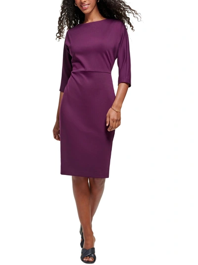 Calvin Klein Womens Business Knee Sheath Dress In Purple