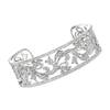Ross-simons Diamond Floral Filigree Cuff Bracelet In Sterling Silver In Multi