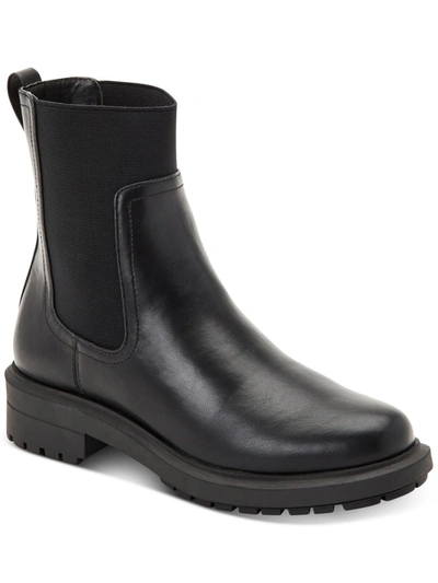 Alfani Tackoma Womens Faux Leather Manmade Ankle Boots In Black