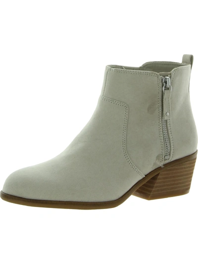 Dr. Scholl's Shoes Lawless Womens Faux Leather Almond Toe Booties In White