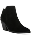 Aqua College Nellie Womens Leather Zipper Booties In Black