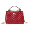 TIFFANY & FRED STUDDED & QUILTED LEATHER SHOULDER BAG