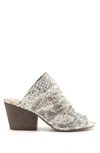 GOLO LANDON SNAKE PRINT LEATHER BLOCK HEEL IN METALLIC MIRROR WASH