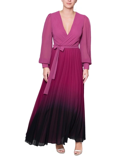 Rachel Rachel Roy Womens Surplice Long Maxi Dress In Pink