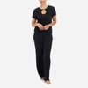 SKIN RAVENA PIMA COTTON RIB LOUNGE SET IN BLACK